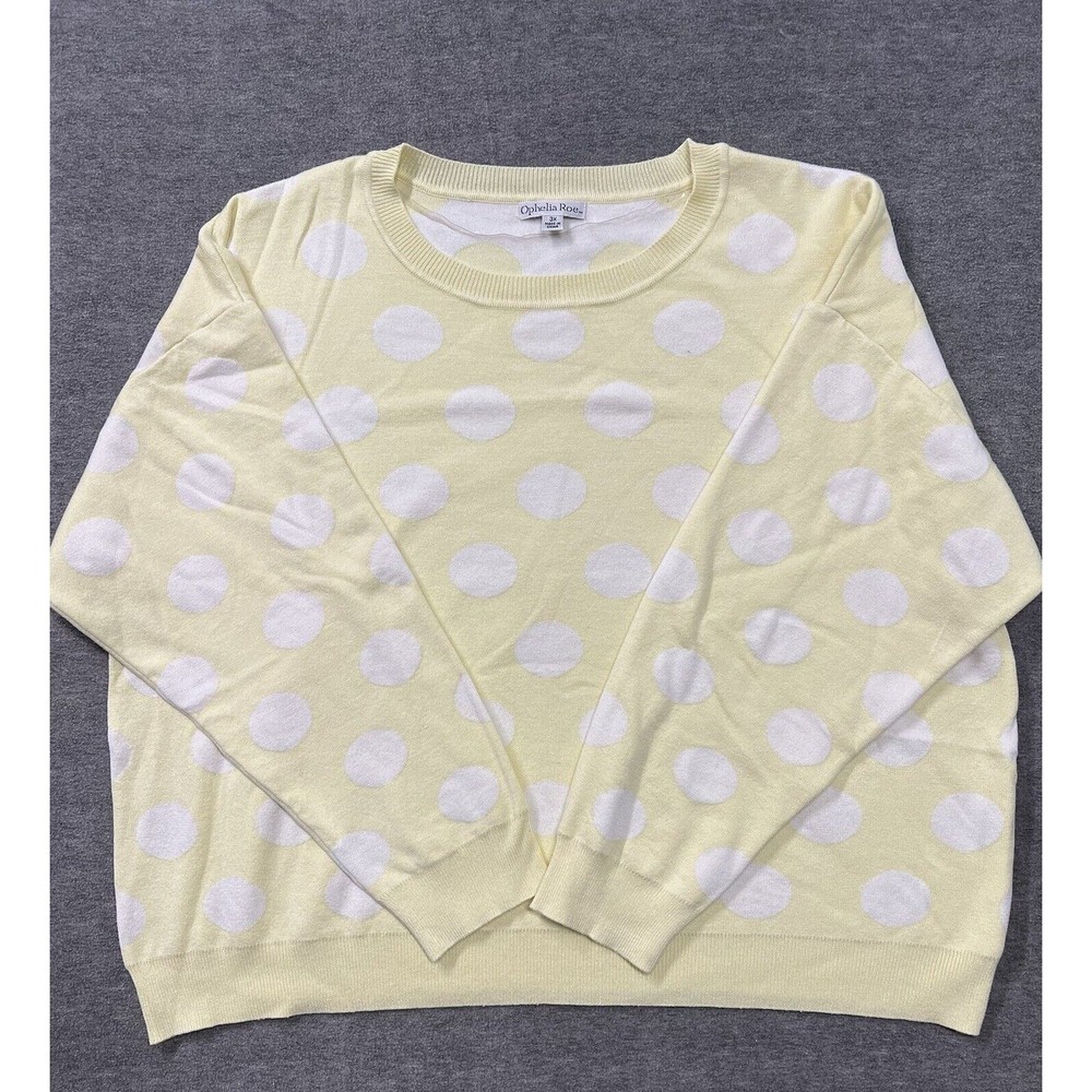 Ophelia Roe 3x Sweater Yellow Polka Dot